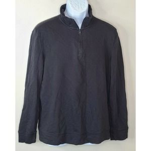 Calvin Klein ¼ Zip Textured Black Long Sleeve